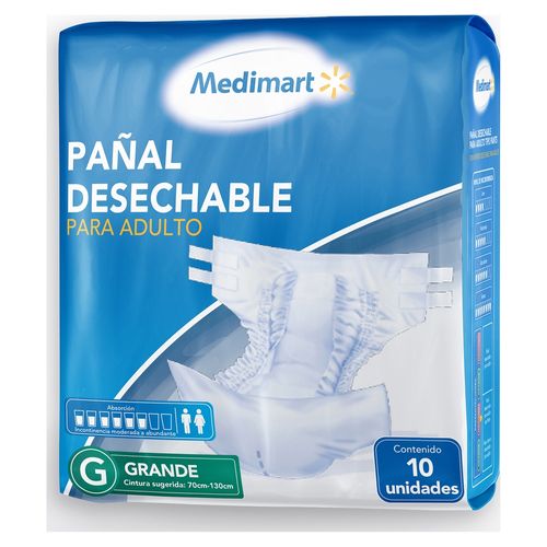 Panales Adulto Medimart Talla L 10ea