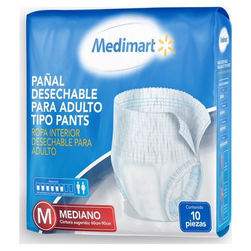 Pants Incontinen Medimart Talla M 10ea