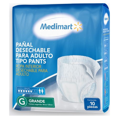 Pants Incontinen Medimart Talla L 10ea