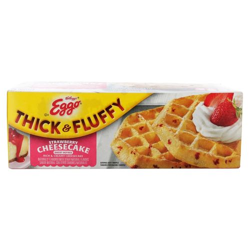 Waffles Kelloggs Eggo Thick & Fluffy Strawberry Cheesecake - 330 g