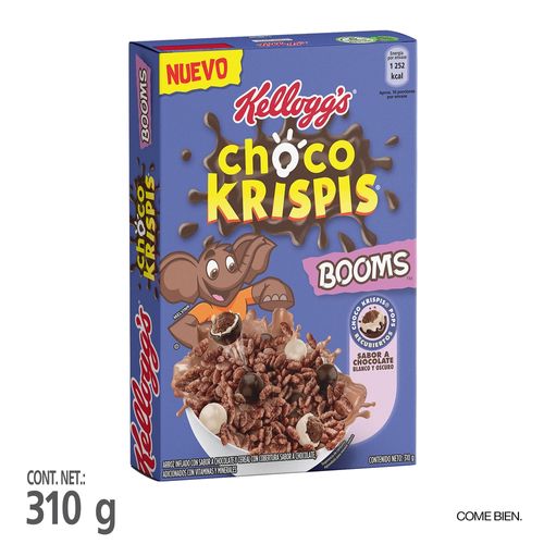 Cereal Kellogg's® Choco Krispies Booms® Sabor chocolate con arroz 1 caja - 310 g