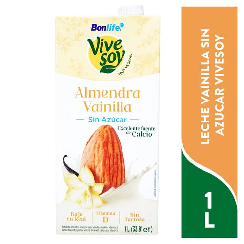 Vive Soy Almendra Vainila Sin Azu 1000ml