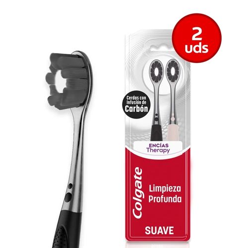 Cepillo De Dientes Colgate Encías Therapy Carbón - 2 Uds