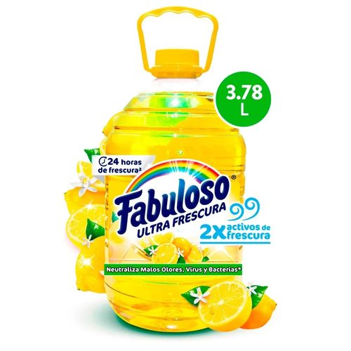 Desinfectante Fabuloso Antibacterial Frescura Activa Limón Refrescante - 3.78 L