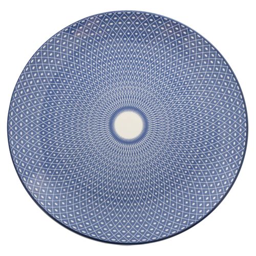 Ms Plato Plano De Porcelana 9.5  Azul