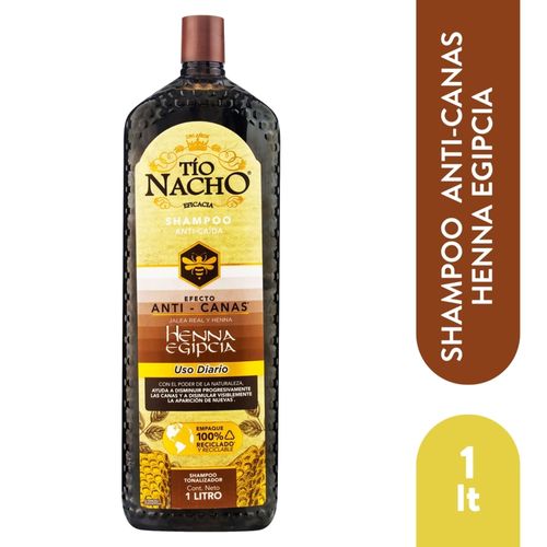 Shampoo Tío Nacho Efecto Anti-canas Henna Egipcia - 1000 ml