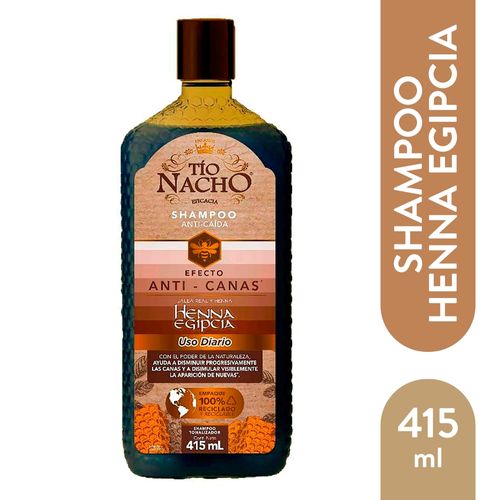 Shampoo Tío Nacho Efecto Anti-canas Henna Egipcia - 415 ml