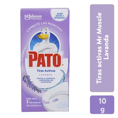 Tiras Activas Pato® Lavanda, Pastillas Adhesivas Para Sanitario - 3 Uds