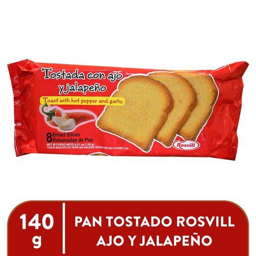 Pan Tostado Rosvill Ajo Y Jalapeno - 140 g