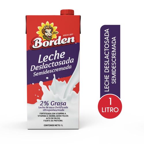 Leche Borden Deslactosada Semidescremada -1000 ml