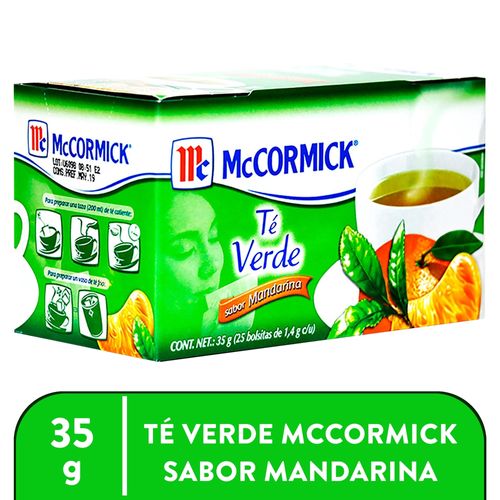 Té Mccormick Verde Mandarina - 35 g