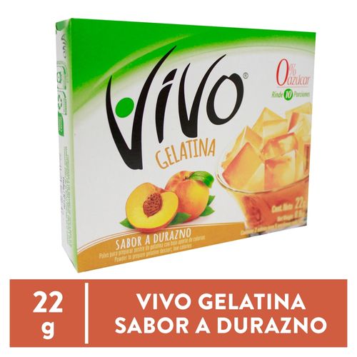 Gelatina Vivo Sabor A Durazno - 22 g