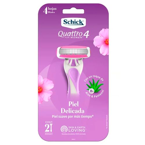 Schick Rasur Quattro Wom 2 Unidades Ea