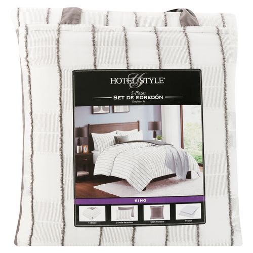 Edredon Hotel Style sutton color gris - 5 piezas