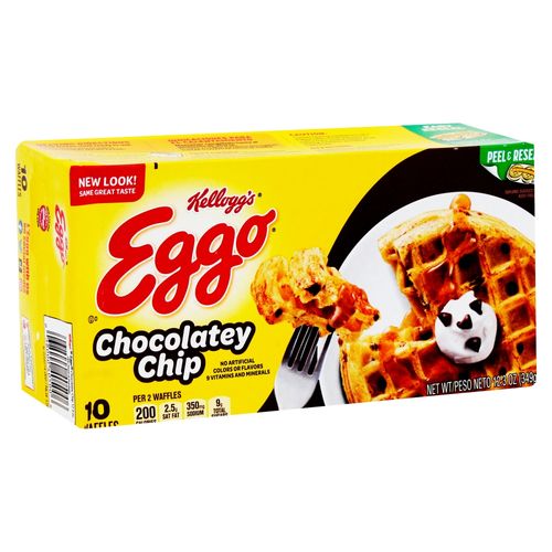 Waffles Kelloggs Eggo Chocolatey Chip - 349 g