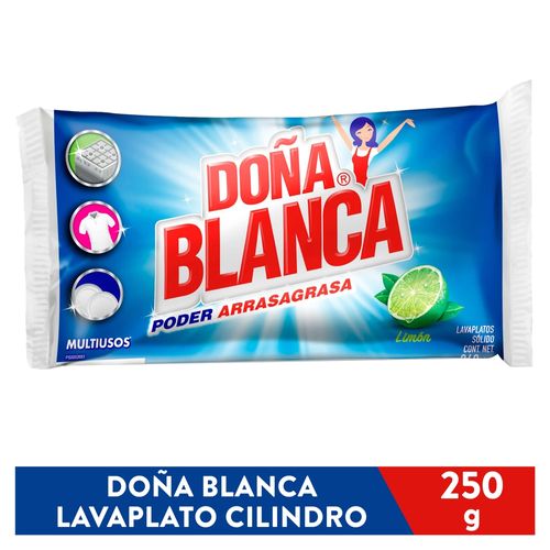 Lavaplatos Multiusos Doña Blanca Poder Arrasagrasa Limón Sólido -250 g