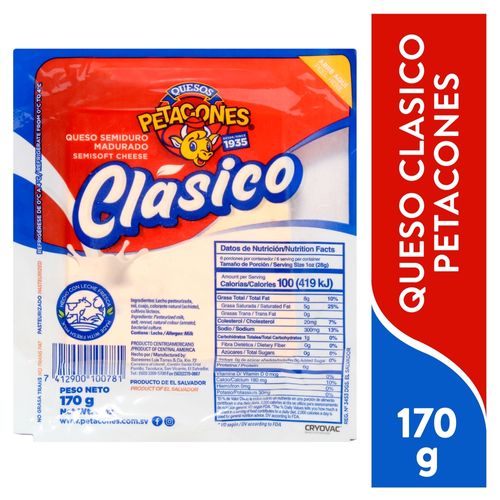 Queso Clásico Petacones Semiduro Madurado - 170 g