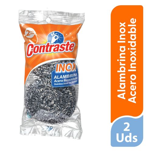 2 Pack Alambrina El Contraste Acero Inoxidable