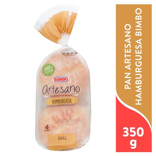 Pan Bimbo artesano para hamburguesa big 4 Uds - 350 g