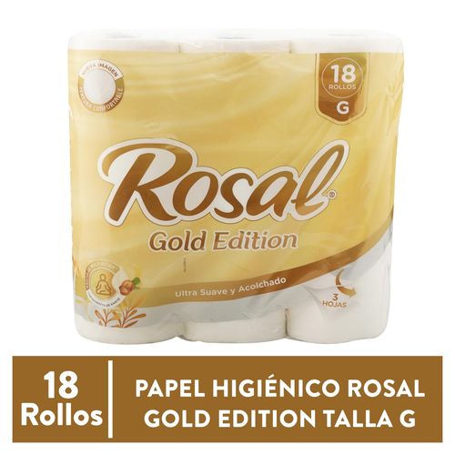 Papel Higienico Rosal Gold 350h 18ea 3p