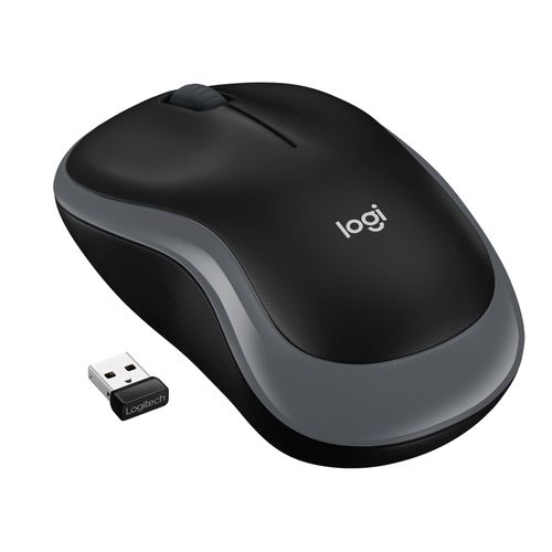 Mouse inalámbrico Logitech M185 Negro-Gris
