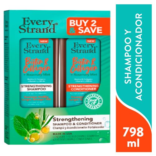 Shampoo Every Strand Duo Pack Sha Acon Biotin Collagen 798 ml