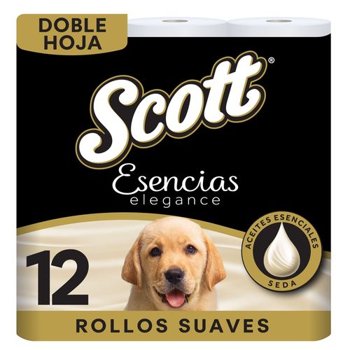 Papel Higiénico Scott Esencias Doble Hoja - 12 Rollos