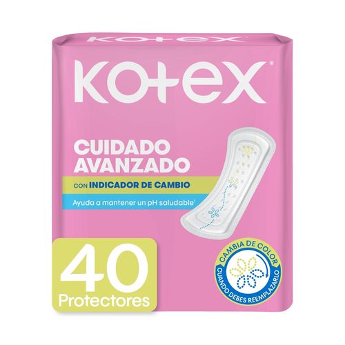 Protectores Cuidado Avanzado Kotex Indicador de PH - 40 Uds