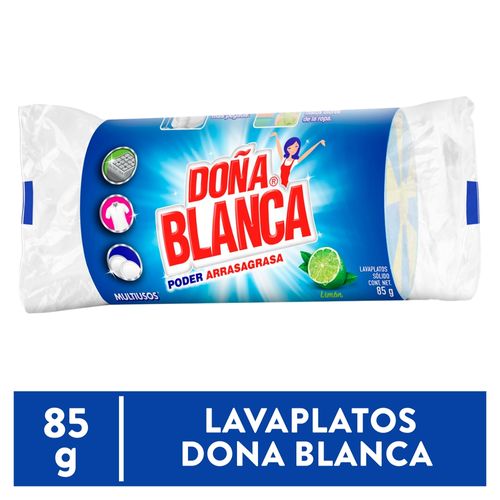 Lavaplatos Multiusos Doña Blanca Poder Arrasagrasa Limón Sólido - 85 g