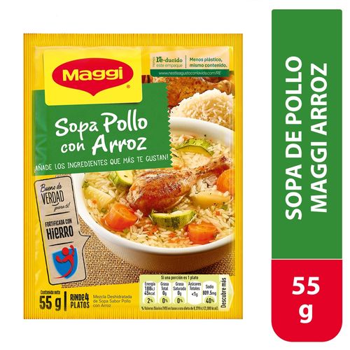 Sopa Maggi De Pollo Con Arroz Sobre - 55g
