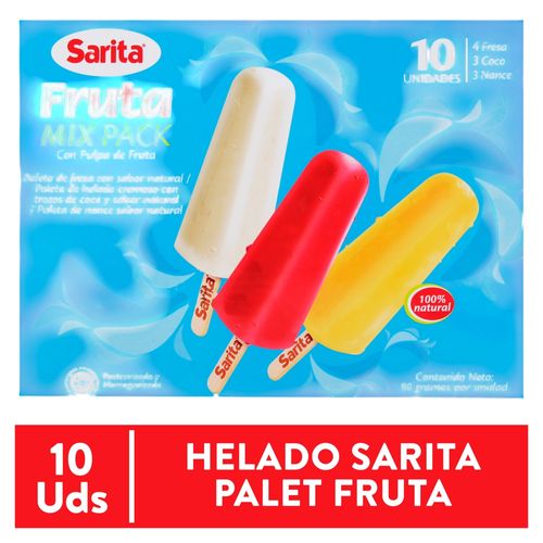 Mixpack Sarita Paleta Frutas 10Und 950 g