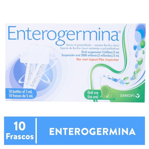 Enterogermina via oral 5 ml caja 10 ampollas bebible - Precio indicado por ampolla