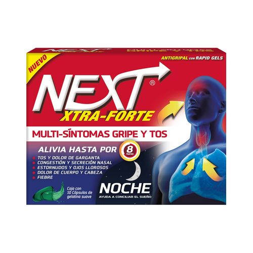 Antigripal Next Xtra Forte Noche- 10 Gelcaps