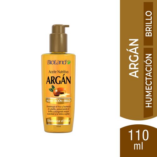 Aceite Nutritivo Bioland Argán Humectación y Brillo - 110 ml