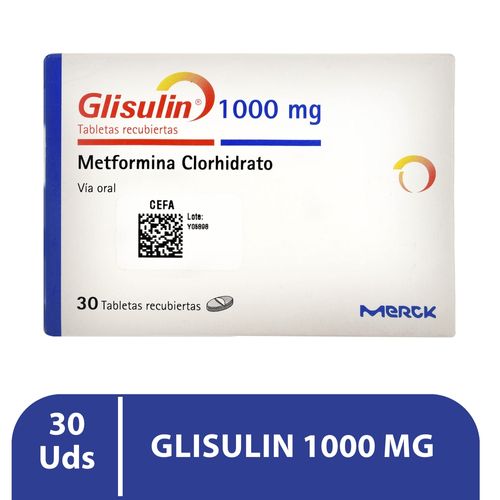 Glisulin Merck 1000 mg - Precio indicado por Unidad