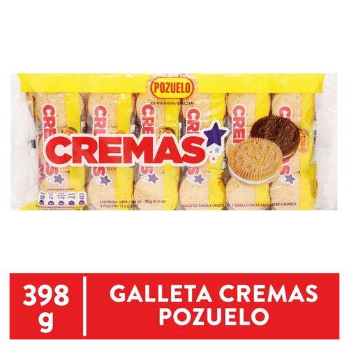 Galleta Pozuelo Cremas 12 pack - 398 g