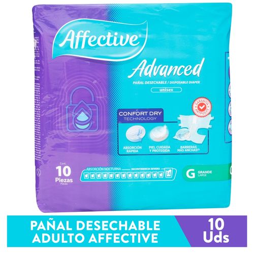 Pañal Affective Advance Talla G - 10 Unidades