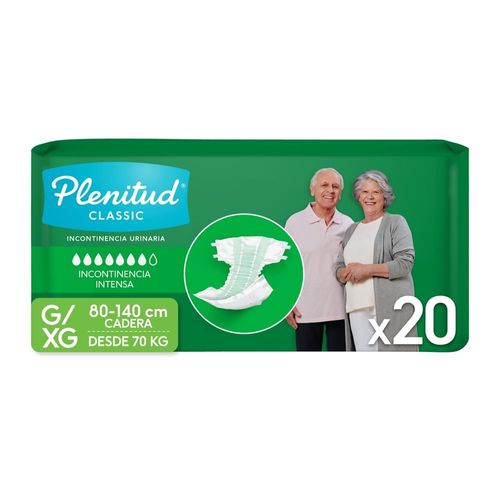 Pañales para Adulto Plenitud Classic G/XG -20 Uds