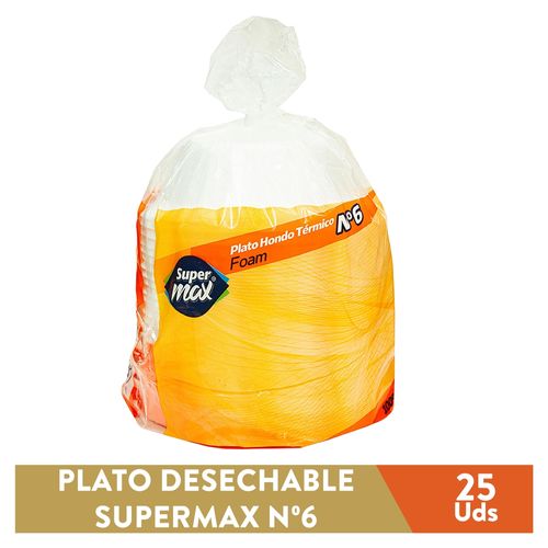 Plato Supermax N6 Hondo Foam 25Ea