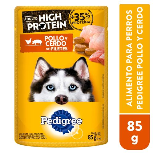Alimento Húmedo Pedigree Para Perro Adulto High Protein Sabor Pollo Y Cerdo - 85 g