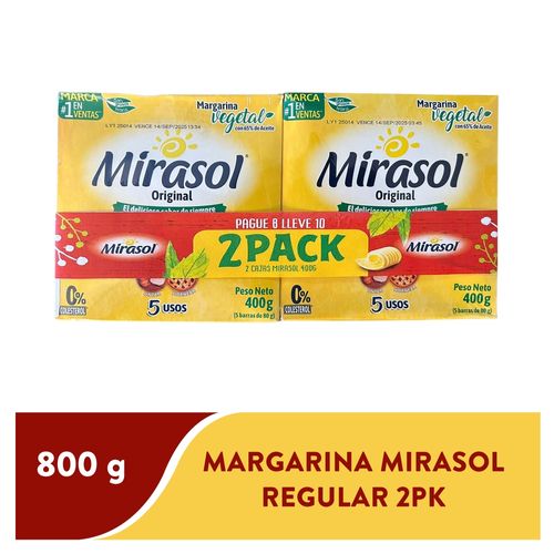 Margarina Mirasol Regular 2pk 800gr
