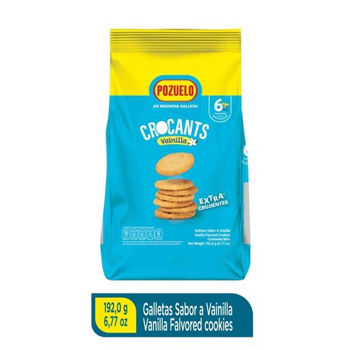 Pozuelo Galleta Crocants Vainilla - 192 g