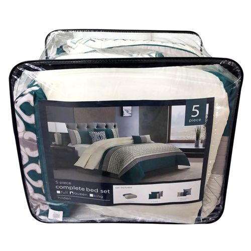 Colchas y Edredones Hotel Style Edredon 5pz Bordado Premium Hotel Style