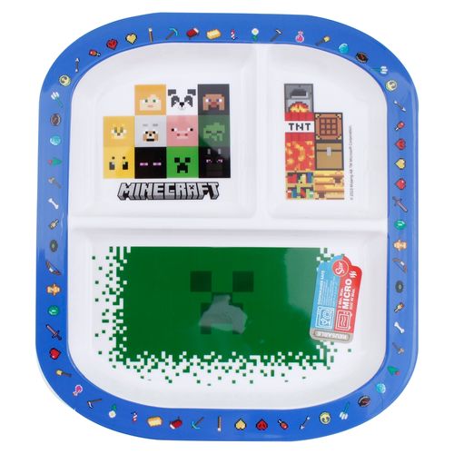 Stor Plato Rectangular Dividido Minecraf