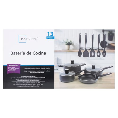 Bateria De Cocina 13 Piezas Mainstays