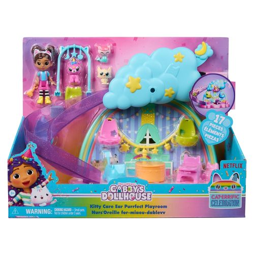 Juguete Gabby's Dollhouse Gabbys doll house set salon de juego gato