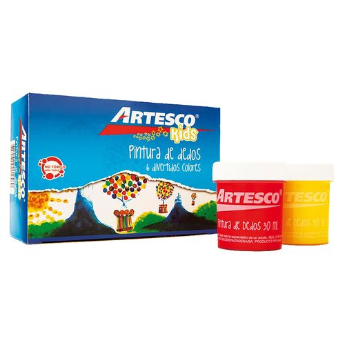 Pintura Artesco De Dedo -6 Colores