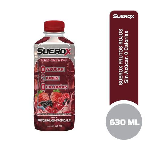 Bebida Hidratante Suerox Sin Azúcar Frutos Rojos - 630 ml