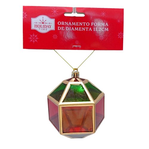 Adorno Holiday Time Árbol Diseño Diamante Multicolor - 16 cm