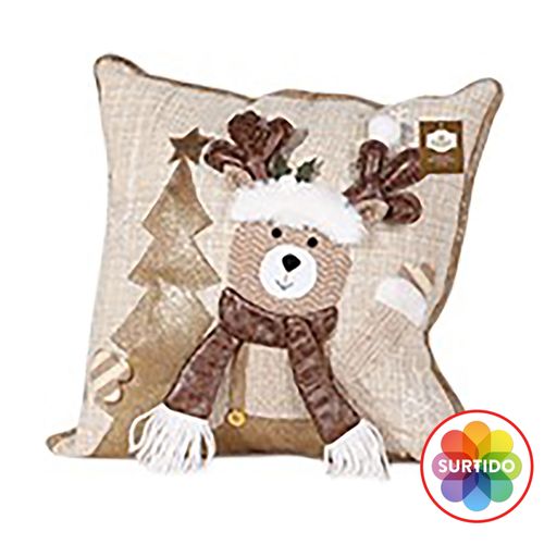 Cojín Holiday Time Diseño Navideño - 37 x 37 cm